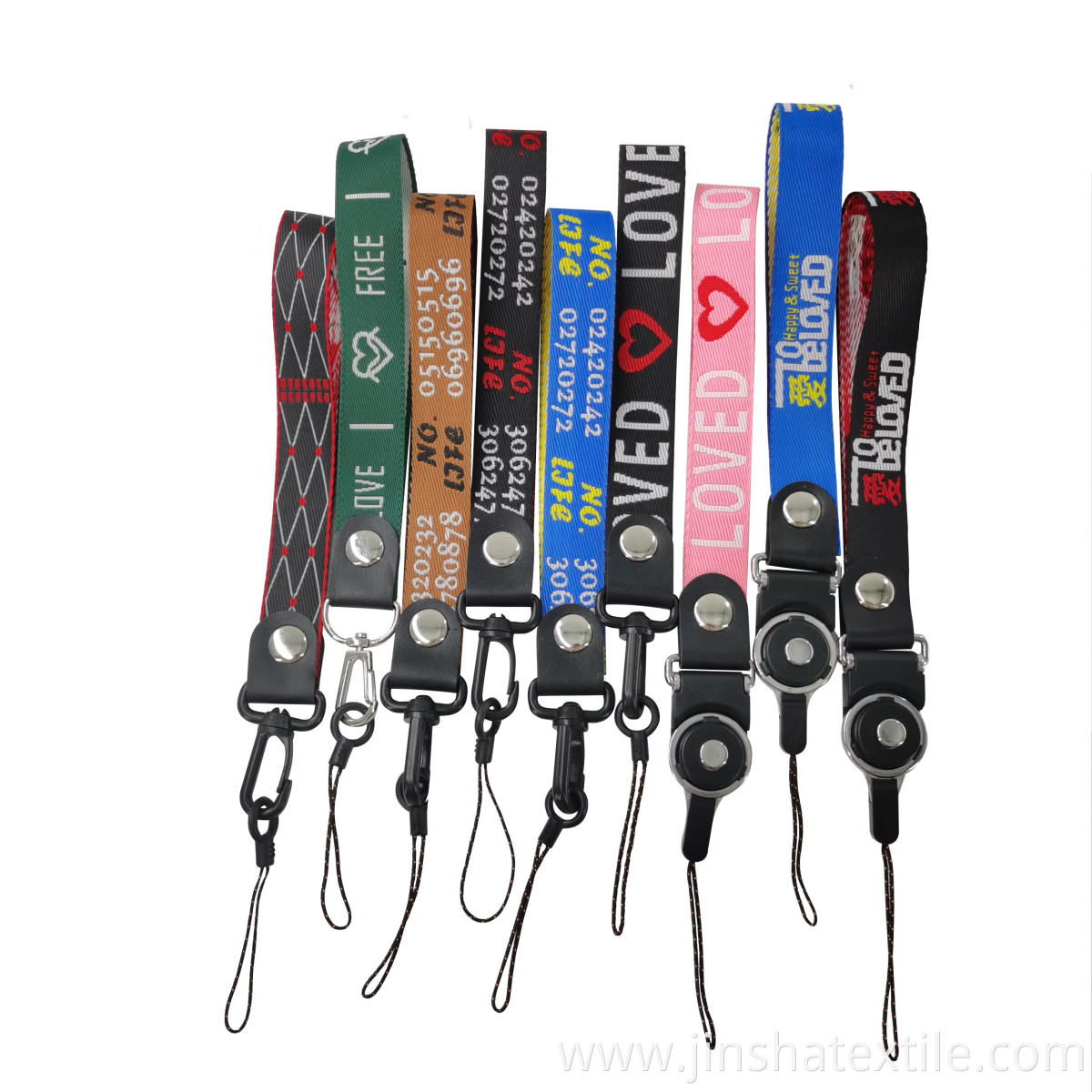 20mm long mobile phone strap and short phone strap ornaments can be customized pattern color